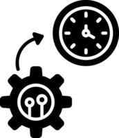 glyph-pictogram voor tijdbeheer vector