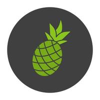 ananas glyph kleur pictogram. silhouet symbool op zwarte achtergrond. negatieve ruimte. vector illustratie