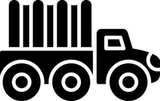 vrachtwagen glyph icoon vector