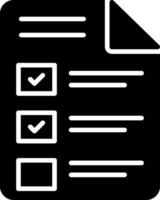 checklist glyph-pictogram vector