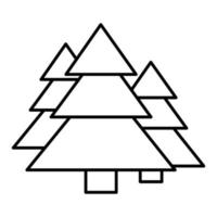 kerstboom pictogram. nieuwjaars boom. overzicht icoon van wintervakantie vector