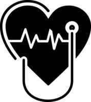 cardiologie glyph icoon vector