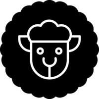 schapen glyph icoon vector