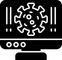 virus glyph-pictogram vector