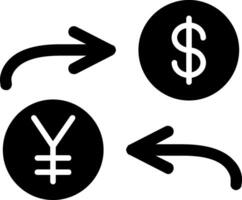 valutawissel glyph-pictogram vector