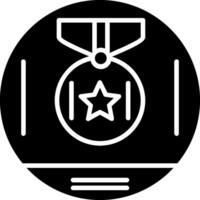 medaille prijs glyph icoon vector