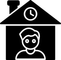 huis eigenaar glyph icoon vector