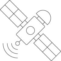 pictogram satellietlijn vector