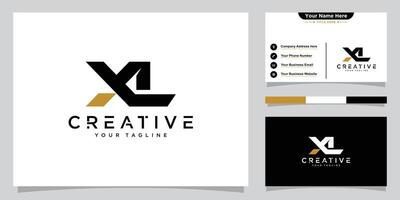 eerste brief xl logo ontwerp monogram creatief modern vector