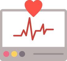 ecg-monitor plat pictogram vector