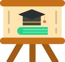 schoolbord plat pictogram vector