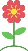 bloem plat pictogram vector