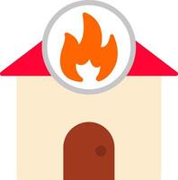 huis brand vlak icoon vector