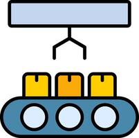 industrie lijn gevulde icoon vector