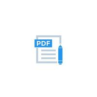 pdf document bewerken icoon vector