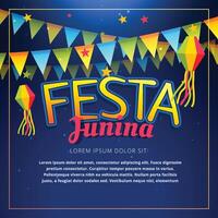 festa Junina Brazilië festival partij vakantie viering kleurrijk achtergrond illustratie vector