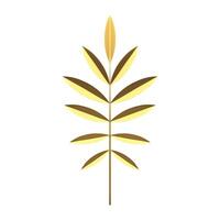gouden tropisch boom Afdeling metalen premie floristisch samenstelling decor element 3d icoon vector
