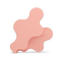gebladerte gebogen roze romantisch bladeren abstract kruiden fabriek decoratief ontwerp 3d icoon realistisch vector