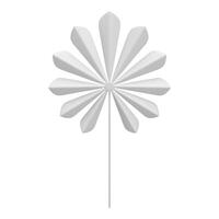 wit bloem botanisch bloesem kunst elegant decor element voor schoonheid bruiloft 3d icoon realistisch vector