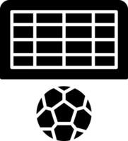 glyph-pictogram voor voetbaldoel vector