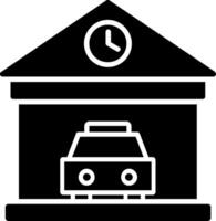 garage glyph icoon vector