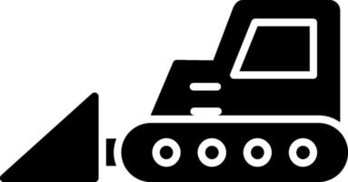 bulldozer glyph icoon vector