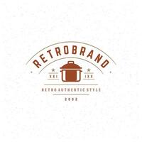 restaurant ontwerp element in wijnoogst stijl voor logotype vector