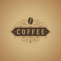 koffie winkel logo ontwerp element vector