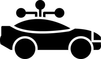 slimme auto glyph-pictogram vector