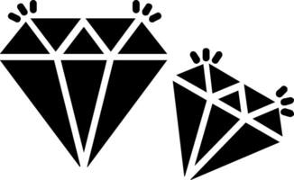 diamant glyph icoon vector