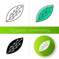 blad met microchippictogram. slimme landbouw. groene informatietechnologie. organische chemie. ontwikkeling van nanotechnologie. plat ontwerp, lineaire, zwarte en kleurstijlen. geïsoleerde vectorillustraties vector