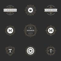 ornament logos ontwerp Sjablonen decoratie reeks vector