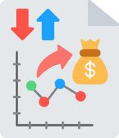 geld strategie vlak icoon vector