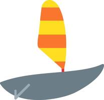 het windsurfen vlak icoon vector