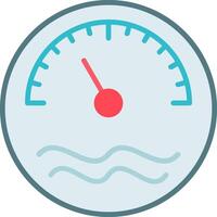 thermometer plat pictogram vector