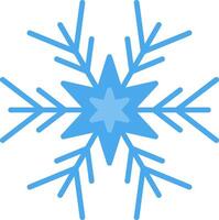 platte pictogram sneeuwvlok vector