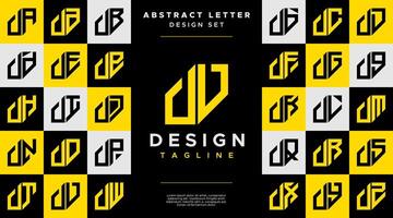 gemakkelijk bedrijf abstract brief u uu logo ontwerp reeks vector