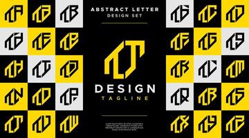 gemakkelijk bedrijf abstract brief t tt logo ontwerp reeks vector