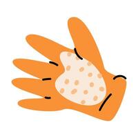 tekenfilm handschoen voor bad van hond of mensen levering vector