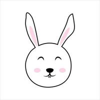 konijn hoofd dier pictogram vector