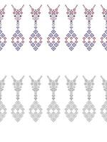 traditioneel etnisch motieven ikat meetkundig kleding stof patroon kruis steek.ikat borduurwerk etnisch kleur verf pixel wit achtergrond. samenvatting, illustratie. textuur, decoratie, behang. vector