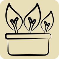 icoon Chinese boerenkool blad. verwant naar gezond voedsel symbool. hand- getrokken stijl. gemakkelijk ontwerp illustratie vector