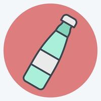 icoon water fles. verwant naar tennis sport- symbool. kleur maat stijl. gemakkelijk ontwerp illustratie vector