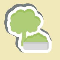 sticker broccoli. verwant naar gezond voedsel symbool. gemakkelijk ontwerp illustratie vector