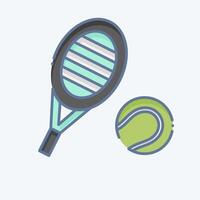 icoon snaar. verwant naar tennis sport- symbool. tekening stijl. gemakkelijk ontwerp illustratie vector