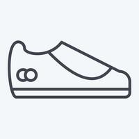 icoon schoen. verwant naar tennis sport- symbool. lijn stijl. gemakkelijk ontwerp illustratie vector
