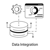 modieus gegevens integratie vector