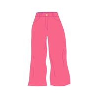 tekenfilm kleden vrouw rood jeans. vector