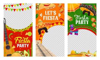 Mexicaans feest partij banier Sjablonen voor vakantie vector