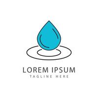 water laten vallen illustratie logo ontwerp vector